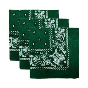 Paisley 3 piece Color:Green 100% Cotton Bandanas